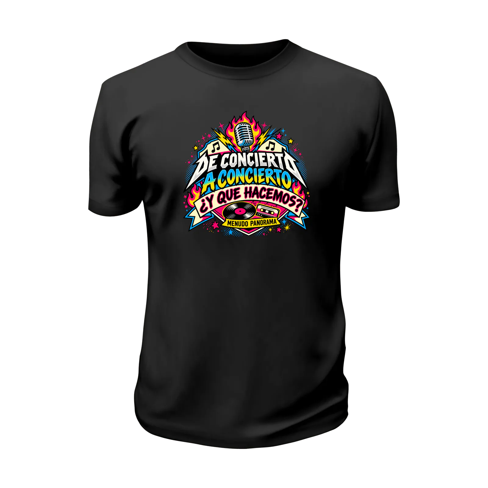 Camiseta concierto personalizable en color Negro