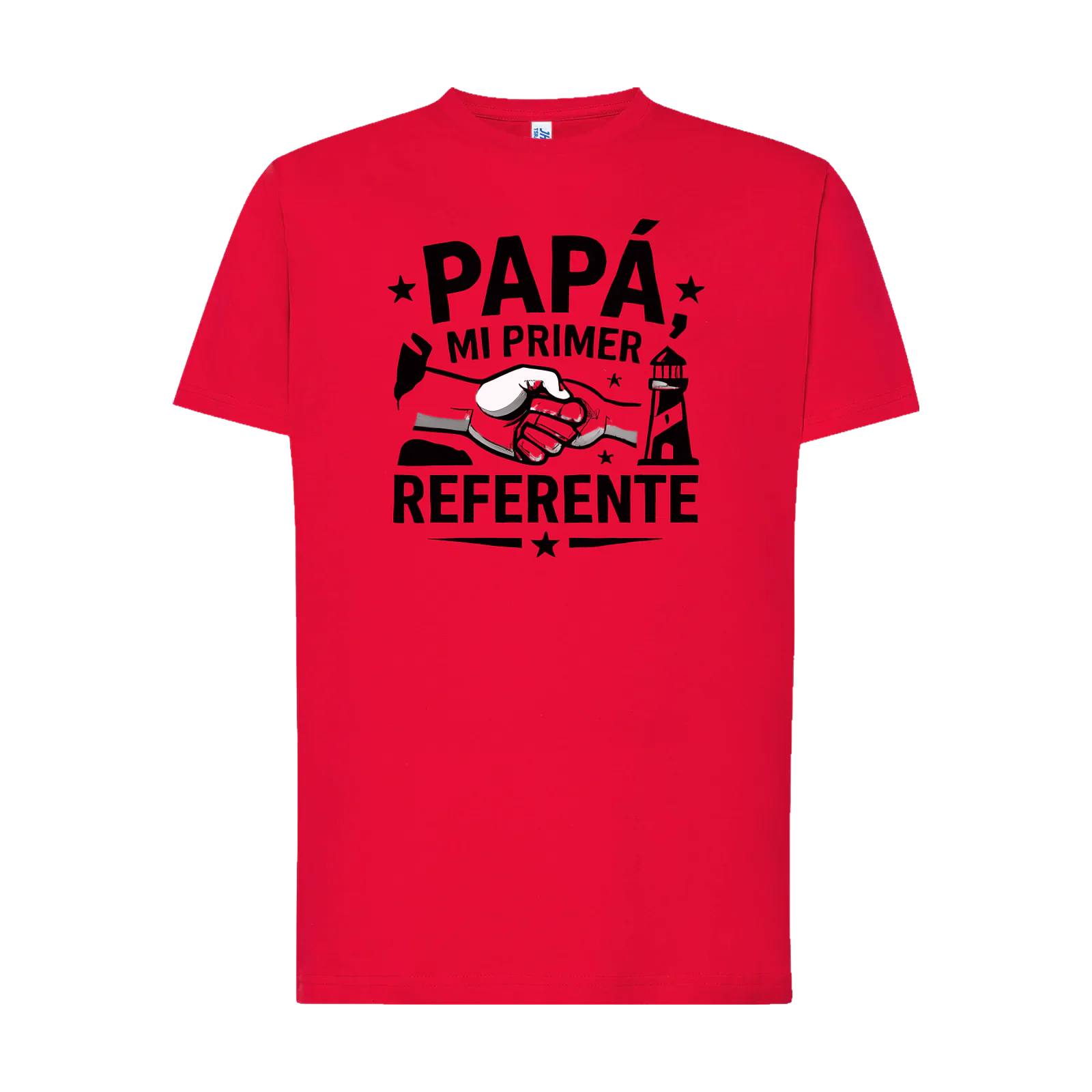 Camiseta «Papá, mi primer referente» en rojo