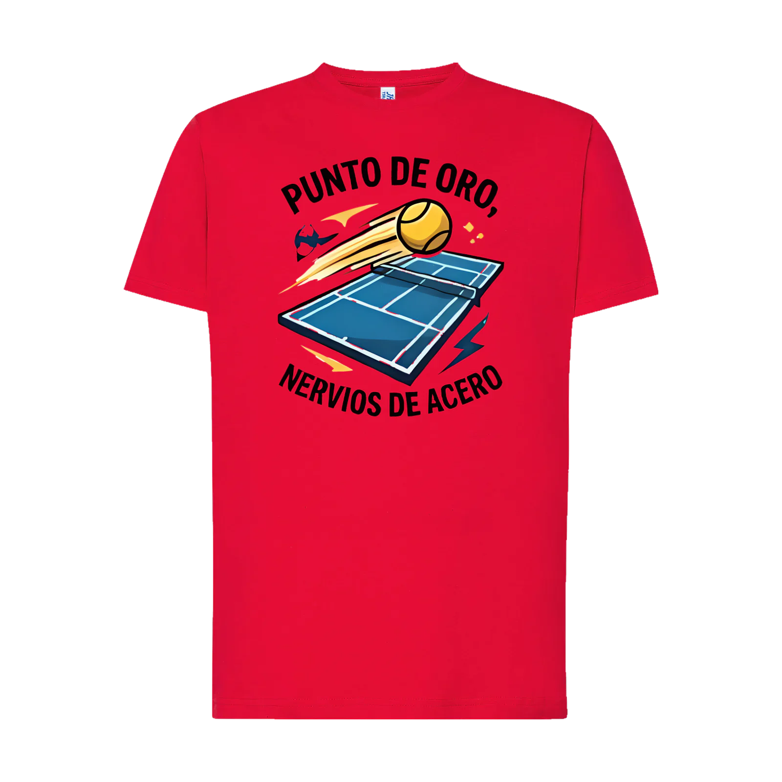 Camiseta «Punto de oro, nervios de acero» en rojo