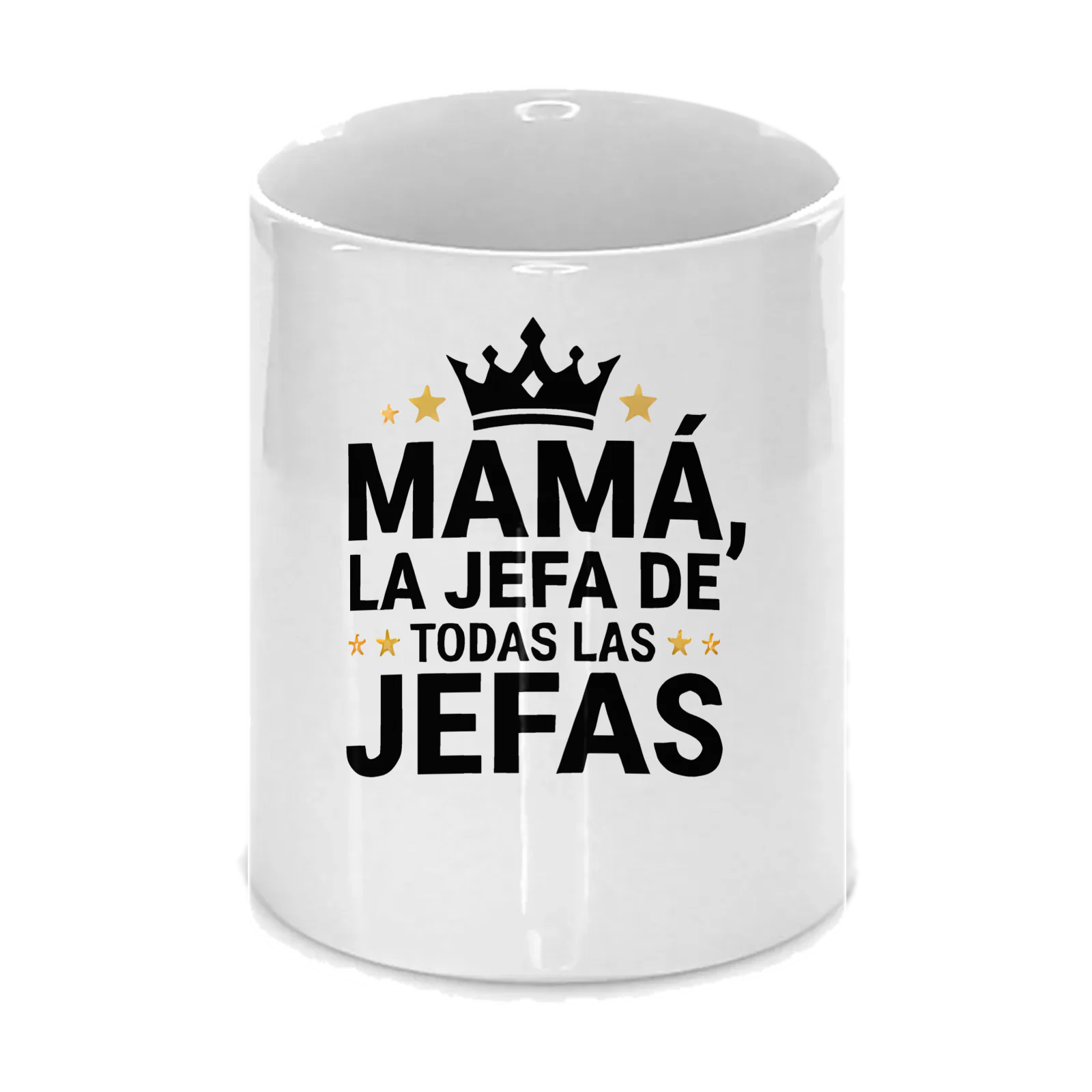 Taza «Mamá, la jefa de todas las jefas» en blanco