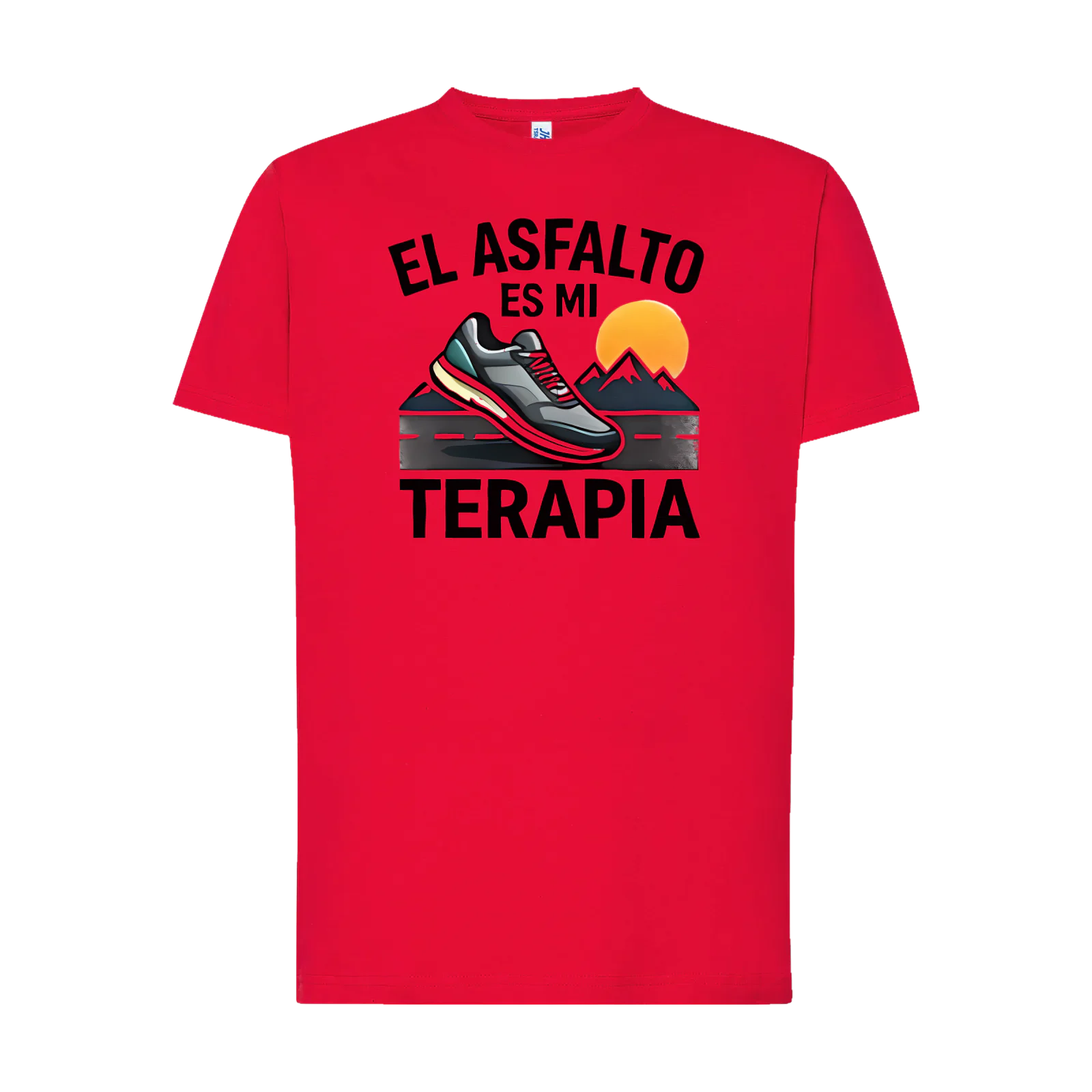 Camiseta «El asfalto es mi terapia» en rojo
