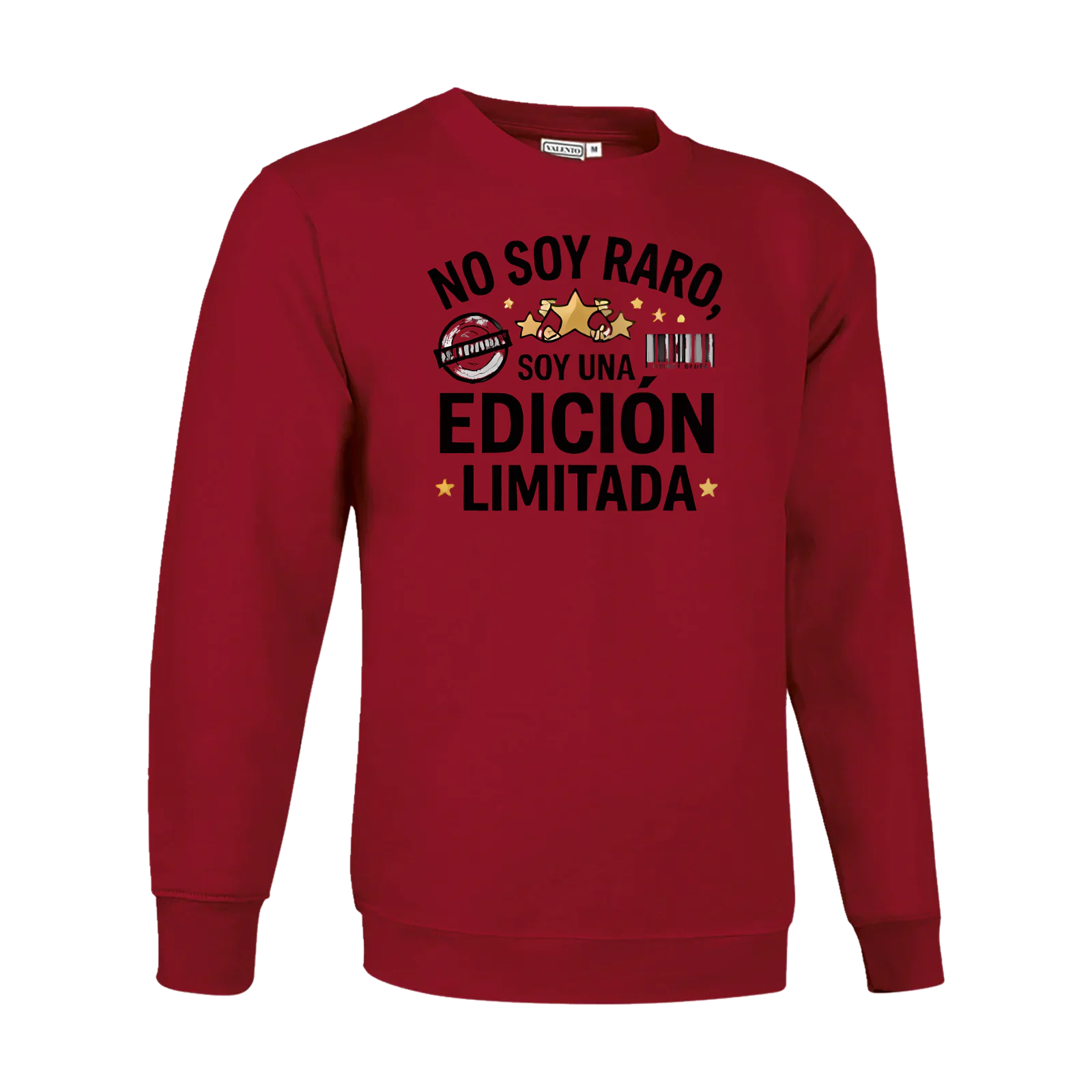Sudadera «No soy raro, soy una edición limitada» en rojo