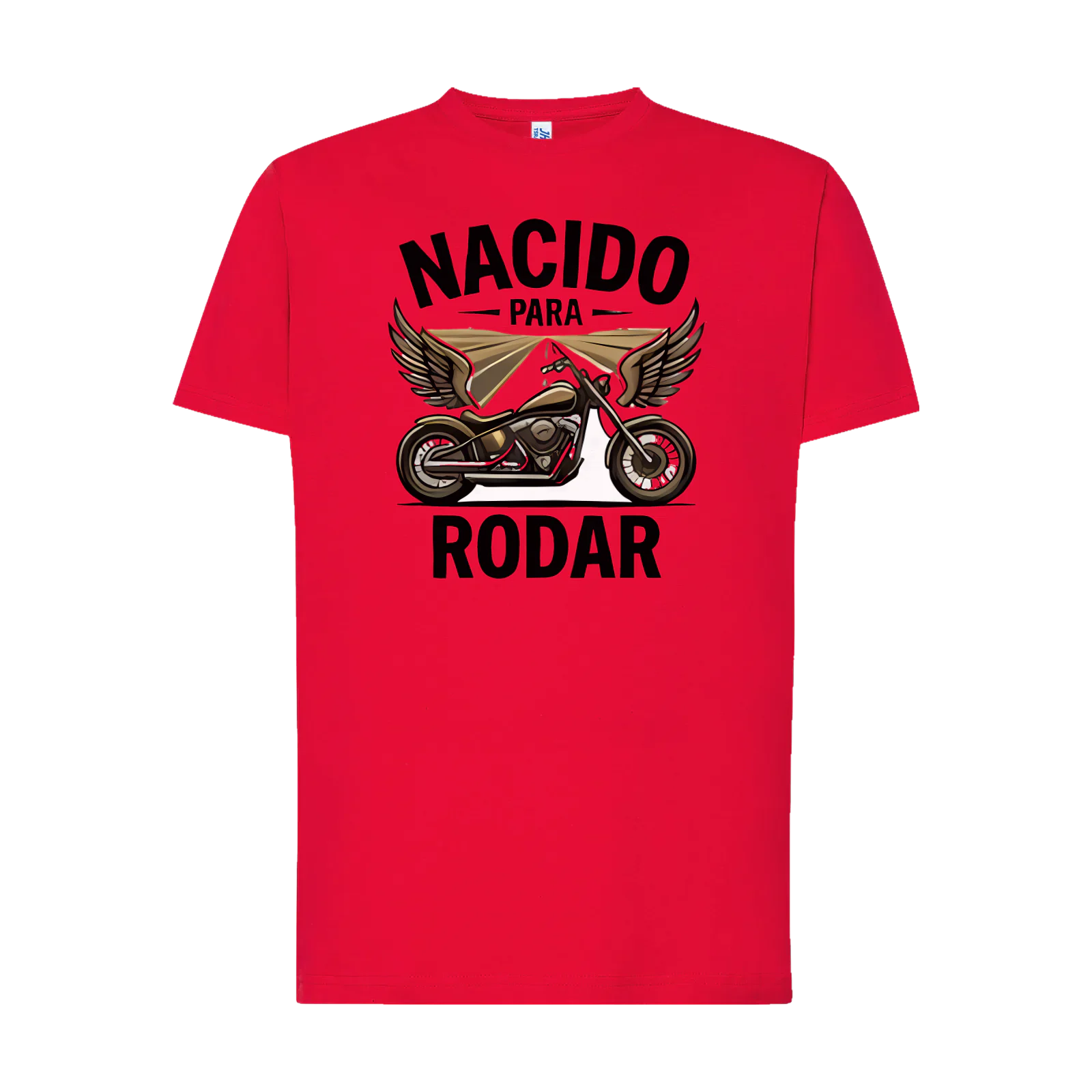 Camiseta «Nacido para rodar» en rojo